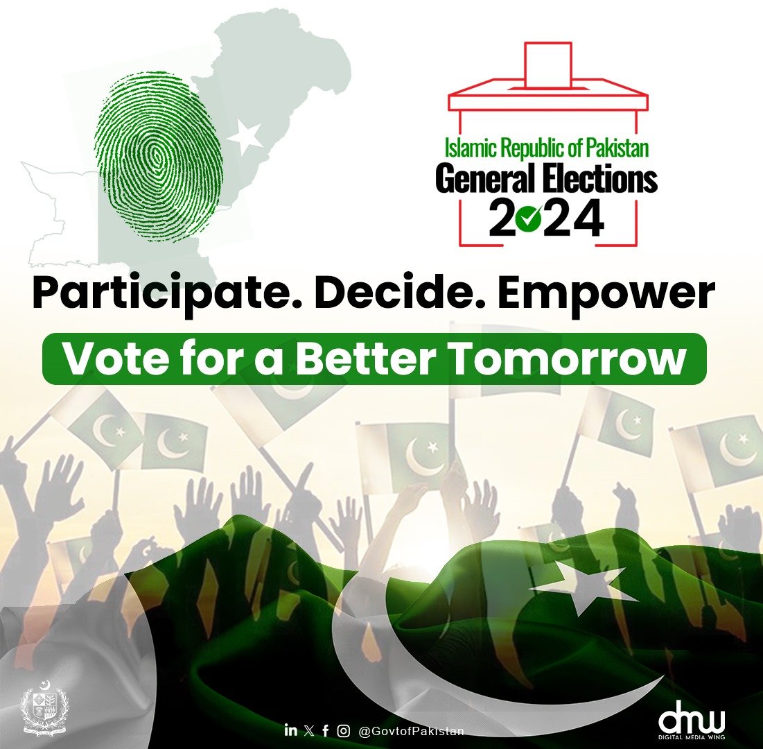 Your Vote is Your Right and Your Responsibility. Let's fulfill this responsibility with sincerity. Let's vote for #Pakistan. 🇵🇰

#Elections2024 #ElectionPakistan