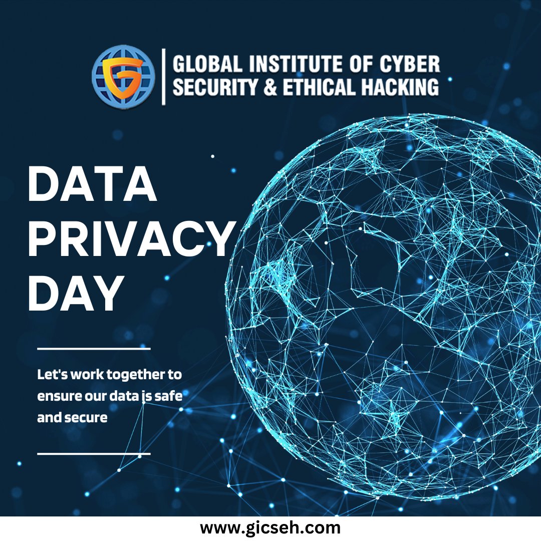 gicseh's tweet photo. GICSEH celebrates Data Privacy Day by safeguarding information and securing data. Enabling a safer digital environment.
.
.
.
#gicseh #dataprivacyday #dataprivacy #data #privacy #cybersecurity #cybersecuritytraining #ethicalhackingcourse https://t.co/5BZ62aFQcr