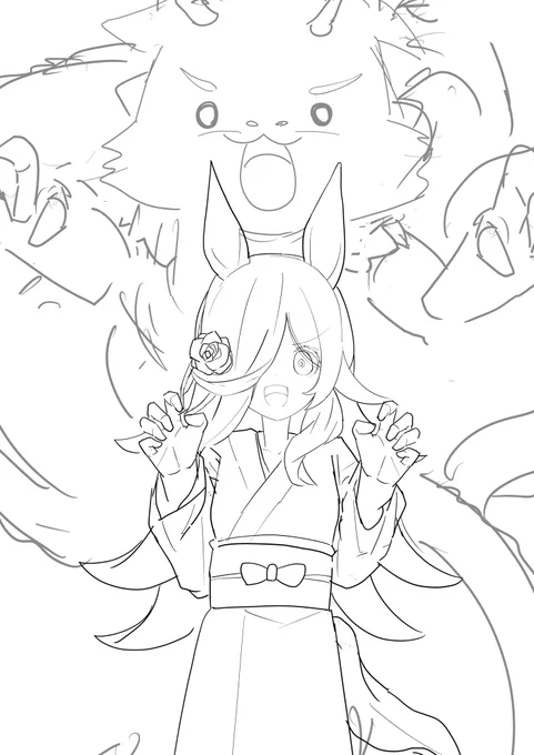 没年賀状イラストラフ
辰描けない… 