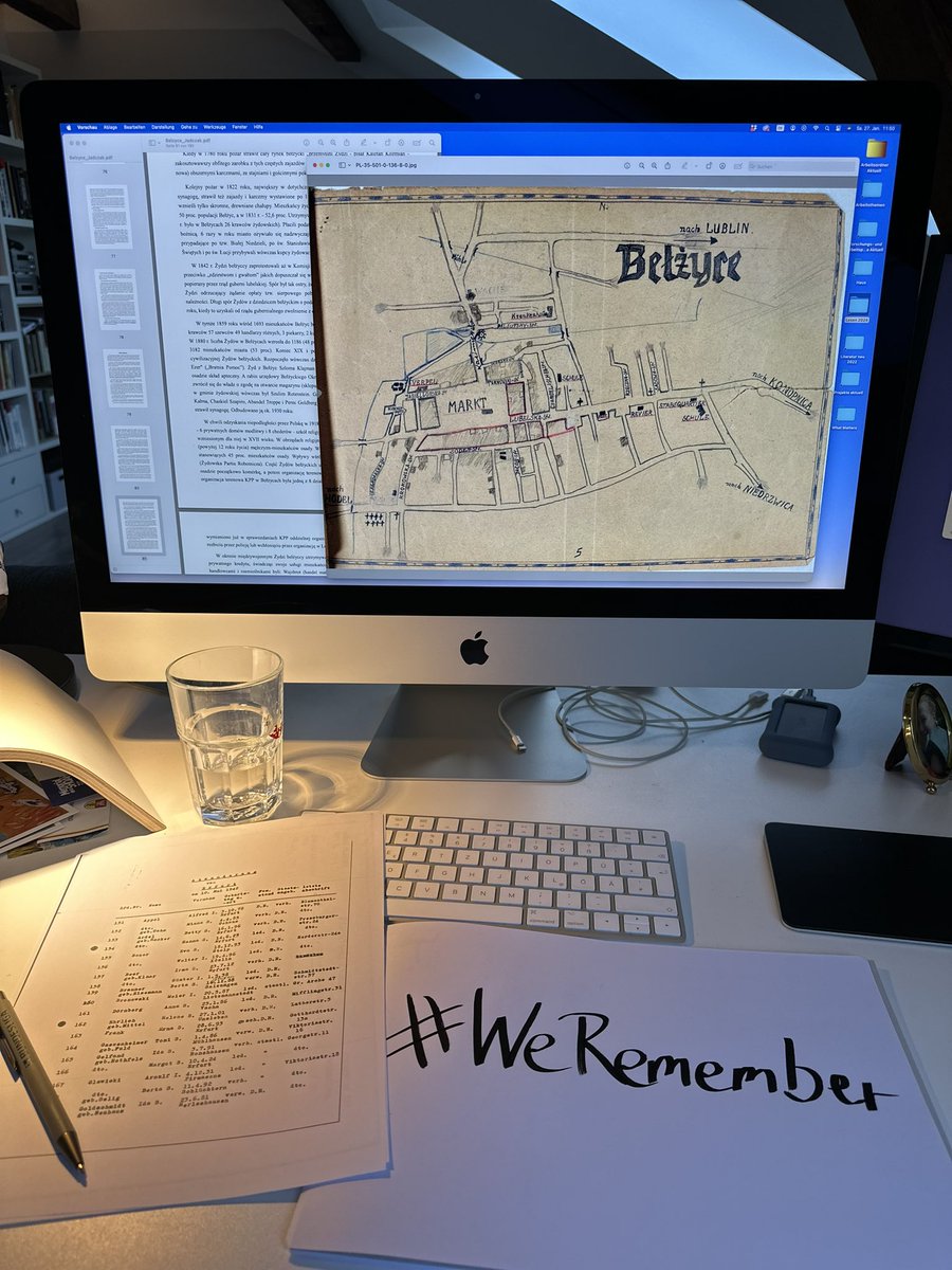 To remember the Holocaust also means to continue research. My Remembrance Day is dedicated to working on a text about the ghetto in #Bełżyce. Also destination for Deportations form Pommern, Thuringia and Saxony. Many died in #Majdanek and #Sobibor #WeRemember.