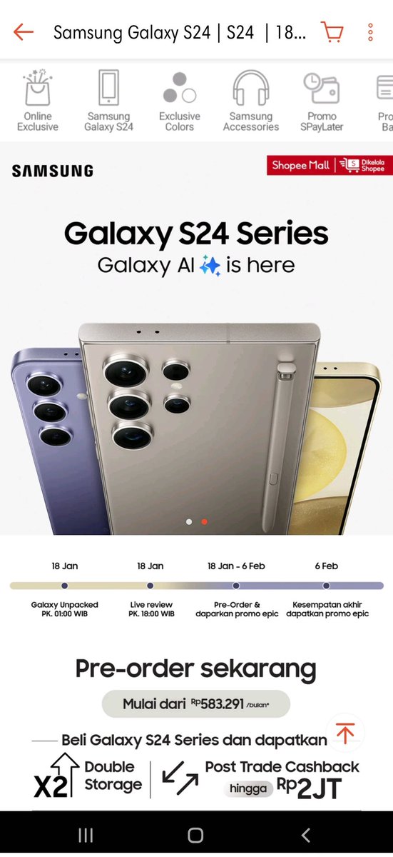 ultramarine69's tweet photo. @ShopeeID #GalaxyS24xShopee #GalaxyS24  Fitur Galaxy AI favorit aku sih circle to search sama live translate❤️❤️ https://t.co/wOSxyqQ3hT