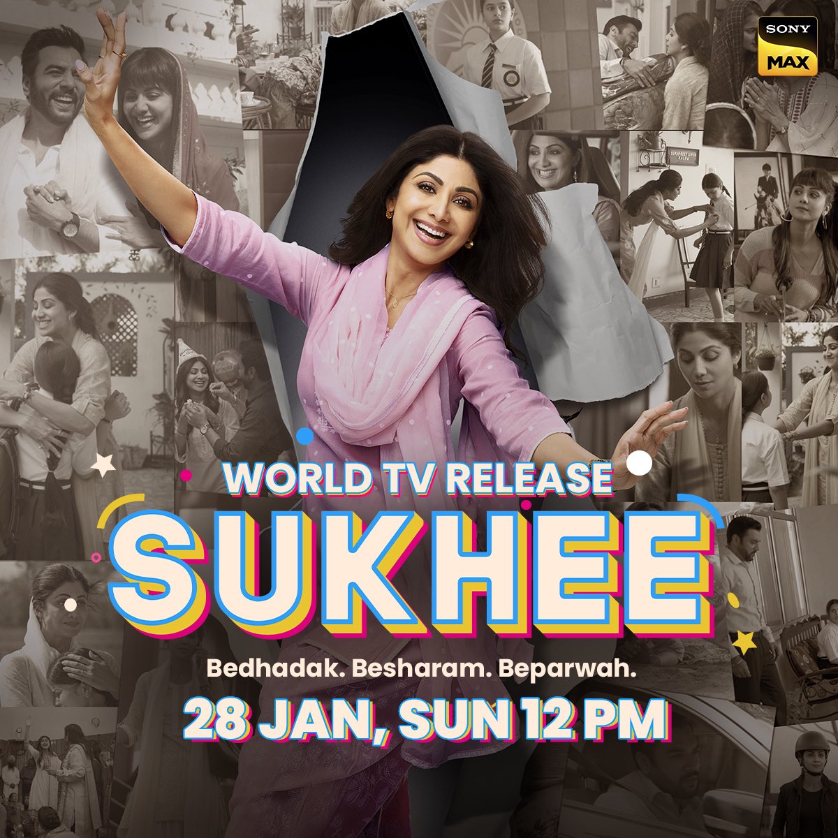 Bedhadak. Besharam. Beparwah. 

Dekhiye #WorldTVRelease of ‘Sukhee’, 28th January, Sunday 12 PM, only on #SonyMAX

#Sukhee #SukheeonSonyMAX #Movie Premiere #BollywoodPremiere #Bollywood #DeewanaBanaDe