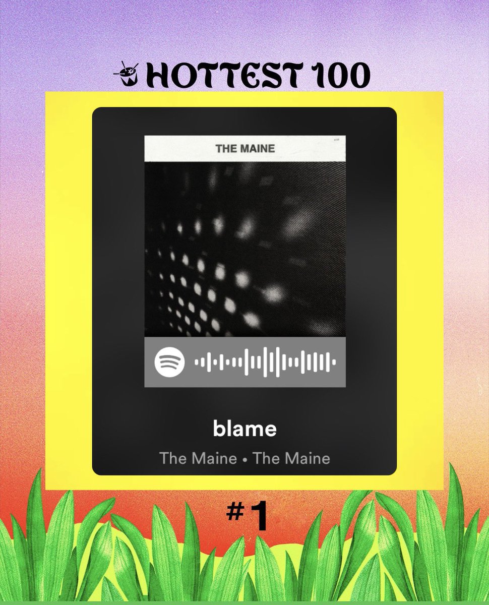 So excited for <a href="/themaine/">The Maine</a> for taking out the number 1 spot (in my heart) of the #hottest100