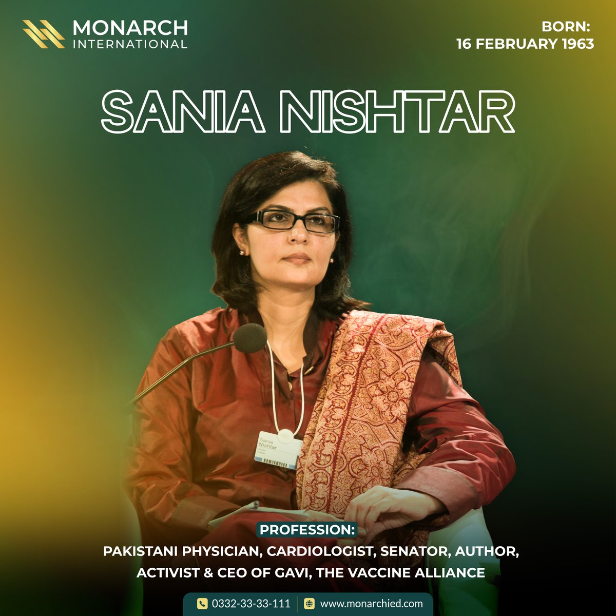 monarch_pak's tweet image. @SaniaNishtar a health pioneer from Peshawar, excelling at Khyber Medical College, has left an indelible mark on global health policy and governance.

#Islamabad #PIMS  #EhsasProgram #Pakistan
