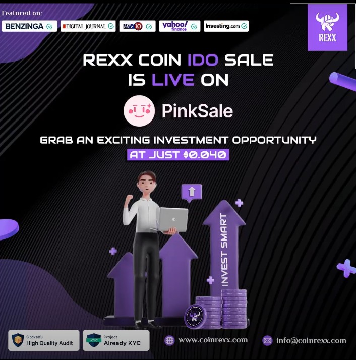 cryptoinfinitys's tweet photo. 📡 REXX COIN IDO Sale IS LIVE 🔴 ON PINKSALE 

🌈🚀 Grab an Exciting Investment Opportunity at Just $0.040

💰🔗Get Your Rexx Coin Now: https://t.co/SjsR71cd4l…

.
#RexxCoin #publicsale #CryptoBeginner #Pinksale #RexxCoin #BinanceToday #Blockchain  #CryptoCommunity #cryptonews https://t.co/3JH1p6TWUJ