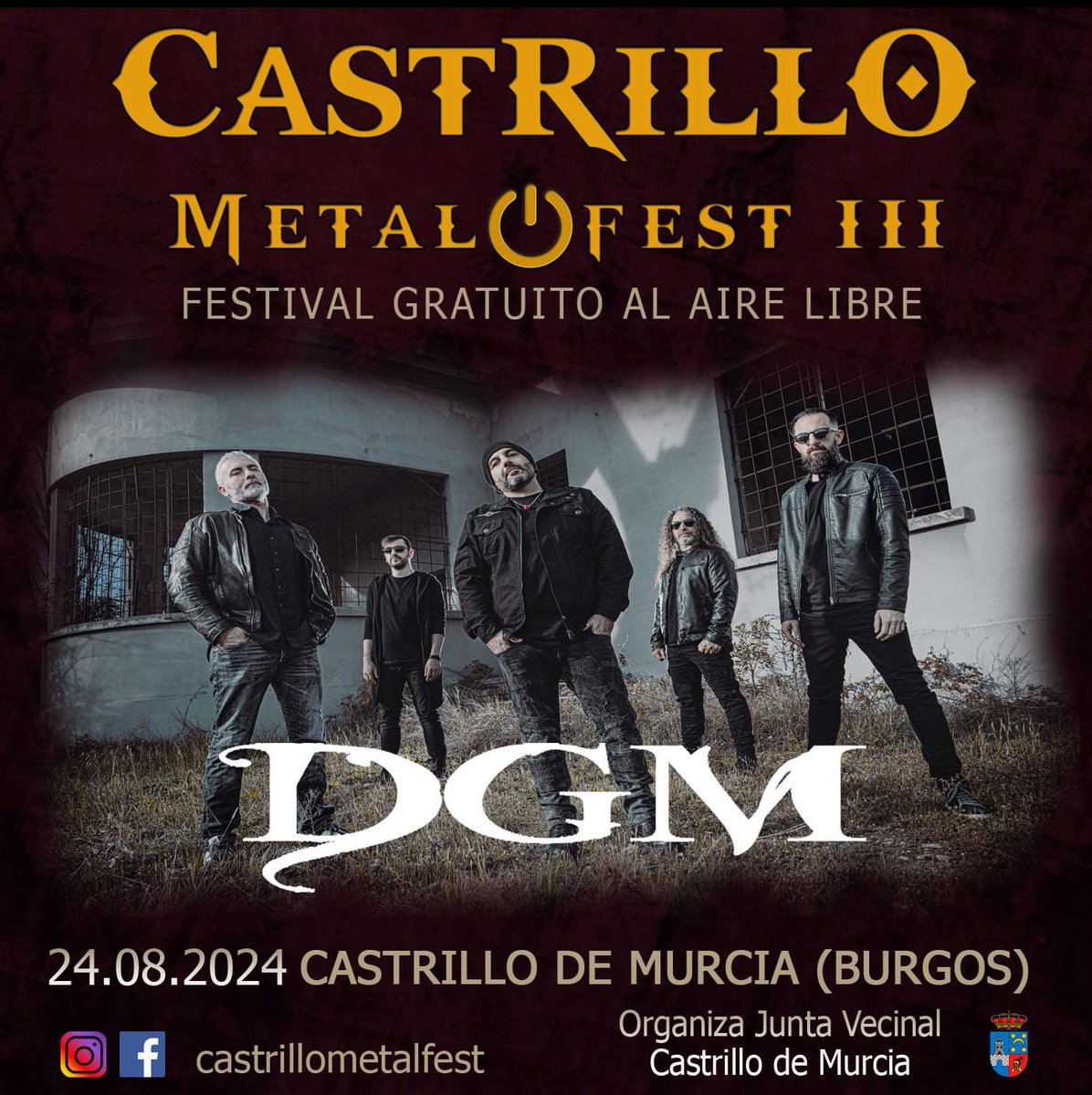 We’re excited to announce that we’ll be in Spain this summer!🇪🇸
We’ll see you at the @castrillometalfest on August 28!🔥

#dgm #livegig #progmetal #progrock #metalfestival #spain #castrillometalfest #life