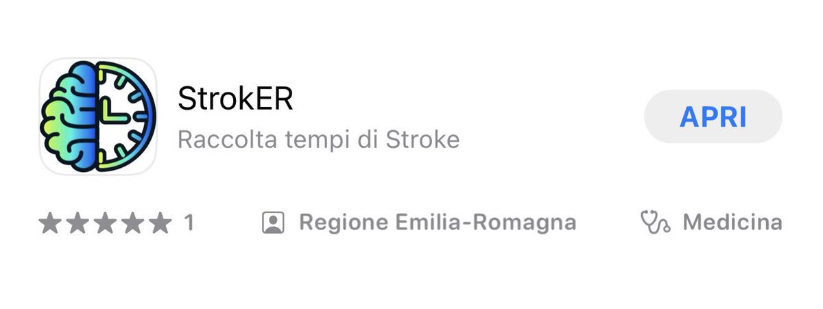 Andrea Zini (@ziniandrea) on Twitter photo Finally available the StrokER App, for Android or iOS, currently free and with a public developer. To measure and record thrombolysis and thrombectomy treatment times, pre-stroke mRS and baseline NIHSS.
<a href="/RegioneER/">Regione Emilia-Romagna</a> <a href="/ESOstroke/">European Stroke Org</a> <a href="/ISA_AII_Young/">ISAYoung</a> <a href="/ReteNeuro/">Rete IRCCS Neuroscienze e Neuroriabilitazione</a> <a href="/AUSLBologna/">Azienda USL di Bologna</a> Finally available the StrokER App, for Android or iOS, currently free and with a public developer. To measure and record thrombolysis and thrombectomy treatment times, pre-stroke mRS and baseline NIHSS.
<a href="/RegioneER/">Regione Emilia-Romagna</a> <a href="/ESOstroke/">European Stroke Org</a> <a href="/ISA_AII_Young/">ISAYoung</a> <a href="/ReteNeuro/">Rete IRCCS Neuroscienze e Neuroriabilitazione</a> <a href="/AUSLBologna/">Azienda USL di Bologna</a>