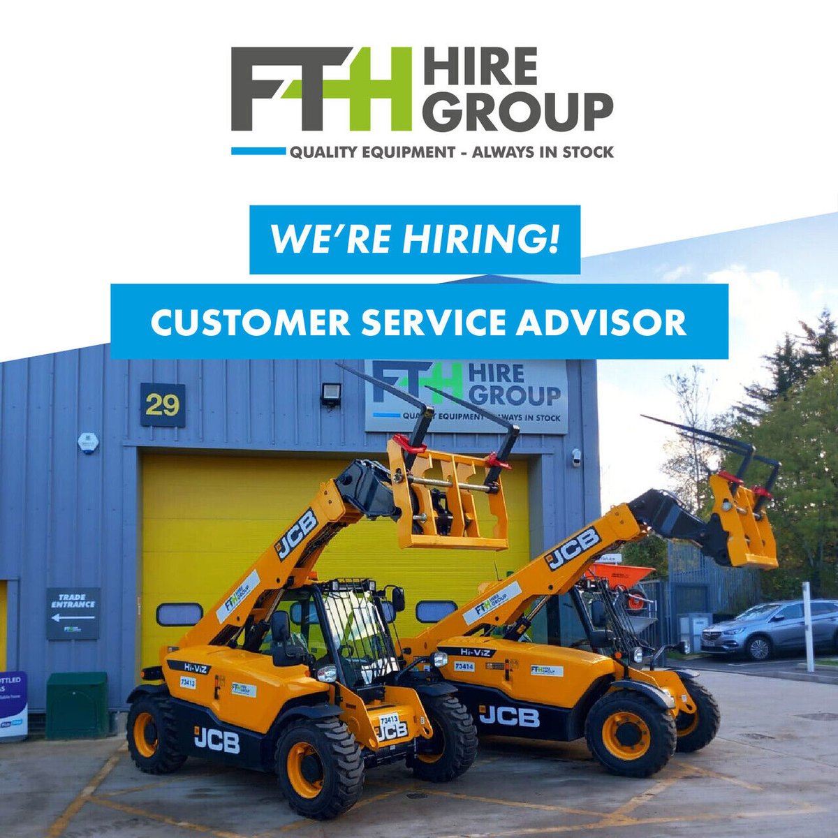 We are recruiting for a Customer Service Advisor role at our Guildford Hire Hub, to join our growing business. 

Please apply to:
✉️ hr@fthhiregroup.co.uk

#guildford #guildfordjobs #guildfordrecruitment #jobs #jobsguildford