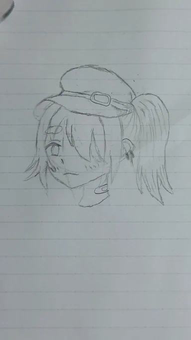 顔だけだし下書きだけどあたおかさんとこの千聖くん描いてみた
キャスケット描くの難しい… 