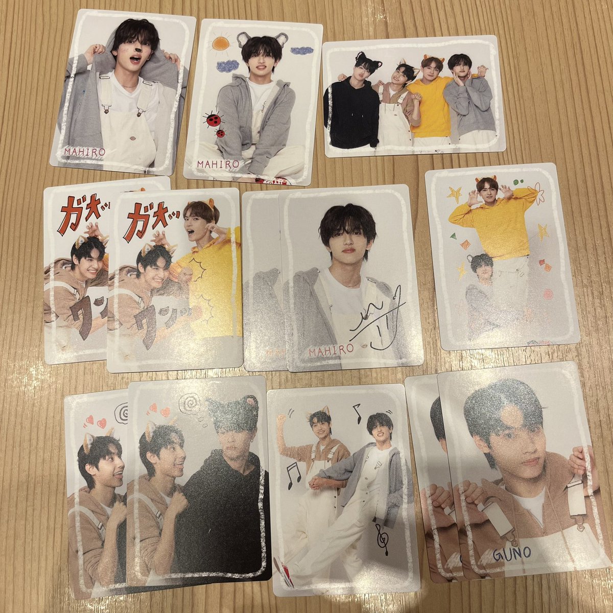mirumirurebra's tweet photo. BUGVEL 交換 トレカ 
【譲】
RAIRA MAHIRO GUNO

【求】
猫耳の MINATO トレカ優先

本日羽田での交換よろしくお願いいたします。

#BUGVEL交換 https://t.co/n8uBtMkkLA