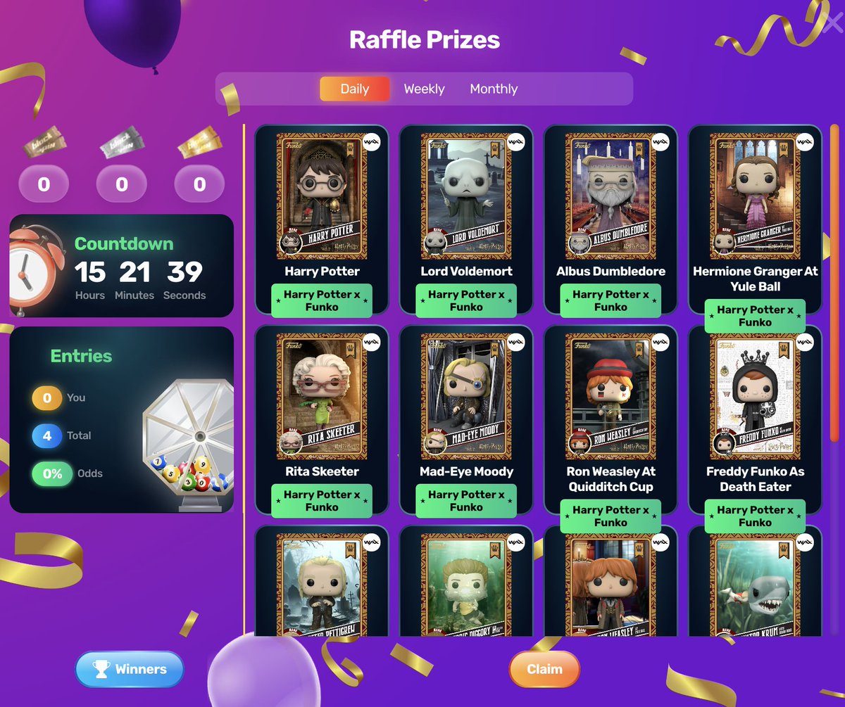 Who will get Harry Potter, Hermione or Dumbledore?
free to play on <a href="/blockspingaming/">Blockspingaming</a> ,  good luck!😍😍😍

For a chance to win 20K chips!
1⃣retweet 
2⃣tag 2 friends 
3⃣comment your <a href="/blockspingaming/">Blockspingaming</a> ID and follow

48k 5 winners!!🏆🚀
#GiveawayAlert #FunkoPop