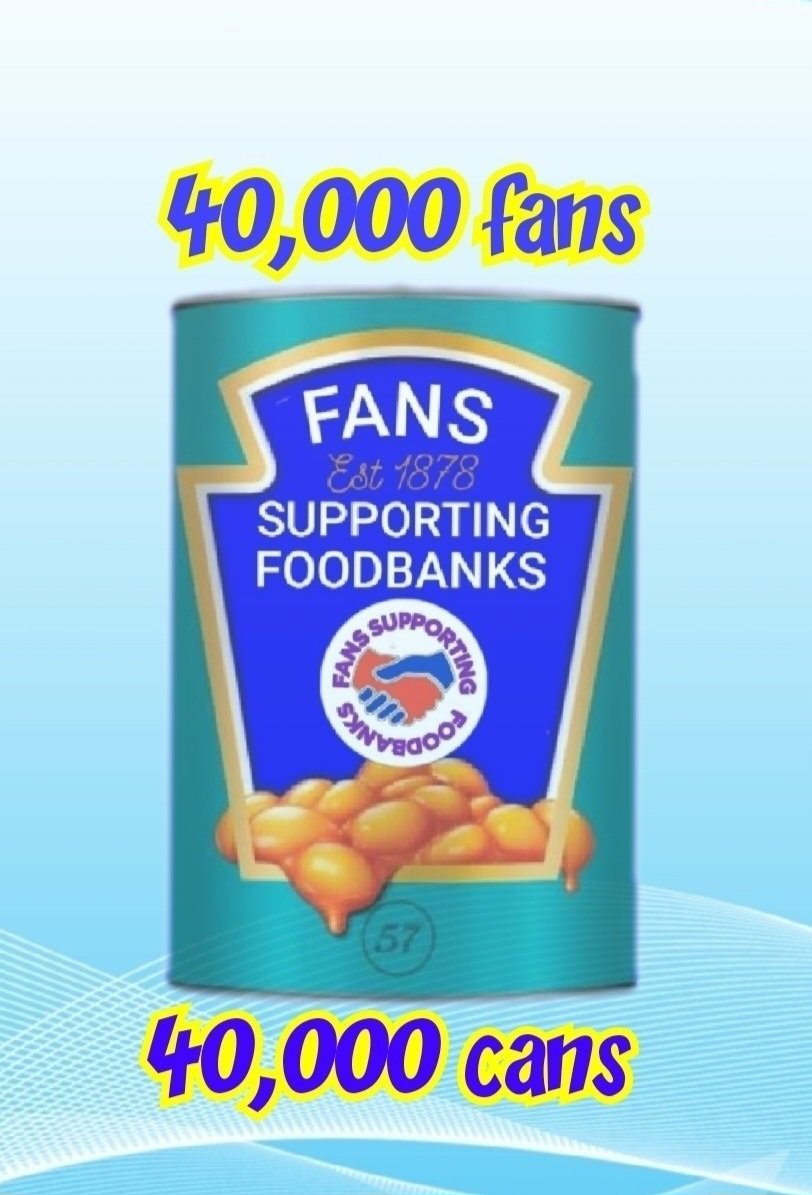 All roads lead to Goodison Park for our game today. Our volunteers will be at the collection point from 12.00. You know the drill, 40k Fans donating 40k Cans. Don't forget to get your @HomebakedBakery pie available from the Fan Zone. #RightToFood #EFC PLS RT