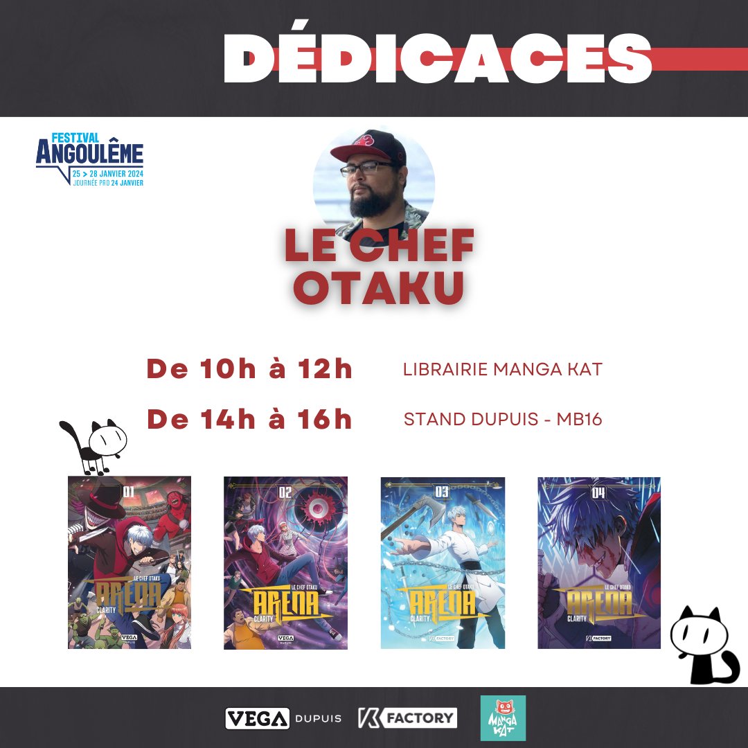 ✍️ Les dédicaces au #FIBD2024 ✍️

💖 Retrouvez <a href="/Lief_art/">Lief ◡̈</a>  en dédicaces sur le stand <a href="/Human_Academy/">【公式】資格取得・就転職 ヒューマンアカデミー</a>  de 10h30 à 12h &amp; de 14h à 15h30

⚔️Ainsi que <a href="/MenuManga/">Lechefotaku</a> en dédicaces à la librairie <a href="/mangakatlib/">Librairie Manga Kat</a> de 10h à 12h &amp; au stand <a href="/EditionsDupuis/">Éditions Dupuis</a> (MC16) de 14h à 16h