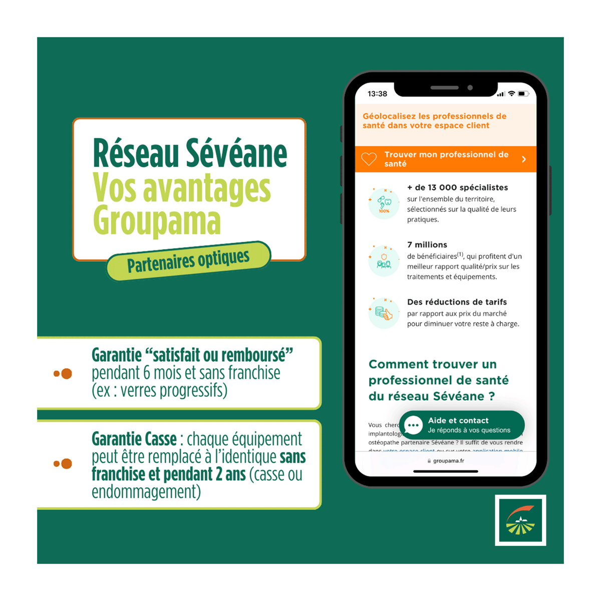 GroupamaGE's tweet photo. Le Saviez-Vous ? 👀 Grâce à votre mutuelle Santé Groupama et à nos 5 000 opticiens partenaires, nous vous aidons à gérer au mieux votre budget !

En ce moment, bénéficiez de 100€ offerts pour toute nouvelle souscription à un contrat Santé 🩺 https://t.co/Qd45g6yo3g https://t.co/cSONjmWZYa