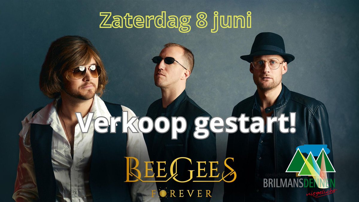 Vanavond weer The Tribute Battle of the bands kijken? BeeGees Forever staan op zaterdag 8 juni bij ons in het theater. Kaartverkoop is gestart op openluchttheaterbrilmansdennen.nl