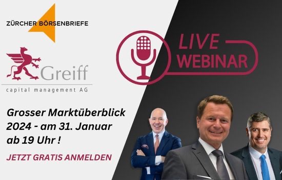Der DAX ist mit einem Top-Kaufsignal ins Jahr gestartet! Wie’s weitergeht an den Weltbörsen, diskutiere ich mit Volker Schilling und dem Chefredakteur der Zürcher Börsenbriefe, Mikey Fritz. Am 31.1.24 um 19:00 Uhr im Zoom-Webinar.
Hier geht’s zur Anmeldung:tinyurl.com/yl52rg55