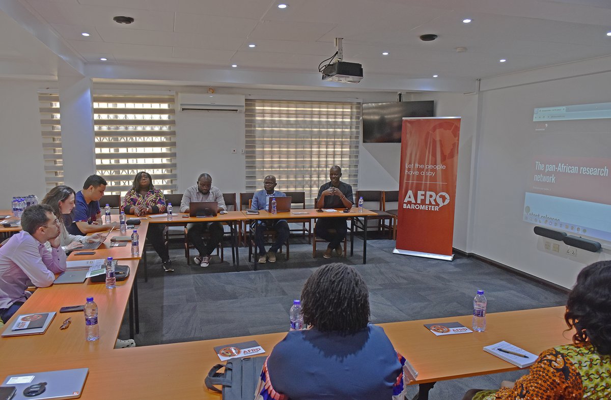 afrobarometer's tweet photo. We had a great meeting with colleagues from @Mo_IbrahimFdn in Accra, reaffirming commitments from both organizations to harness data for impactful initiatives. Together, we are passionate about using data to drive good governance.

#VoicesAfrica #Data #Governance