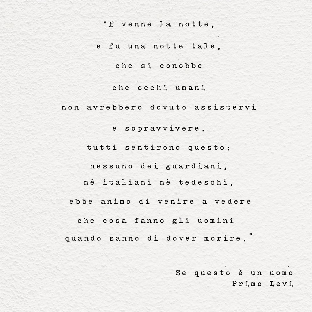 ligabue's tweet photo. Se questo è un uomo, Primo Levi.

#giornatadellamemoria https://t.co/zNTeGoCNnh