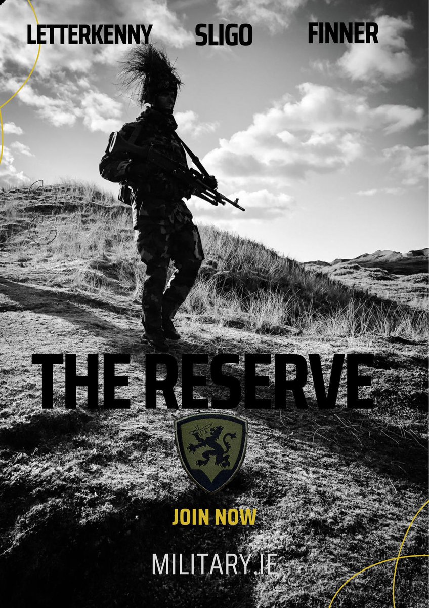 Want to join the Army Reserve 28 Infantry Bn. Visit tinyurl.com/mrx8rytp and choose your nearest location Letterkenny, Sligo or Finner #RDF #armyreserve #BeMore