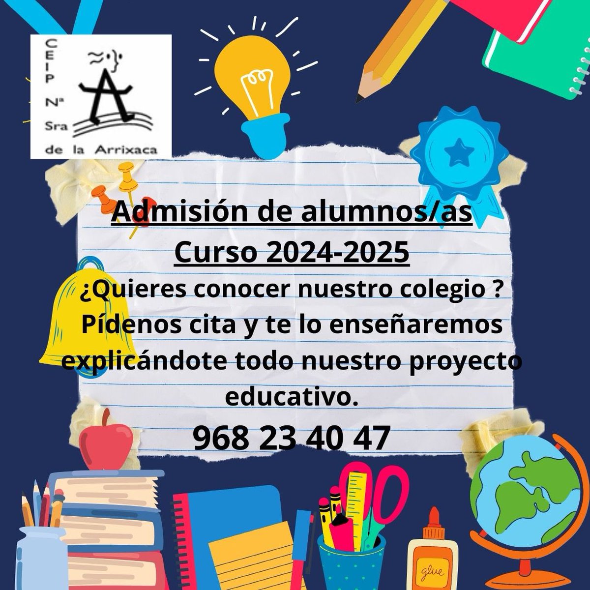 Si quieres conocernos ,te esperamos para explicarte nuestro proyecto educativo <a href="/cristinaportil5/">Cristina Portillo Muñoz</a> <a href="/6Rodri79/">Rodri</a> <a href="/inmatheteacher/">Inma Martínez</a> <a href="/Educarm/">Educarm</a>
