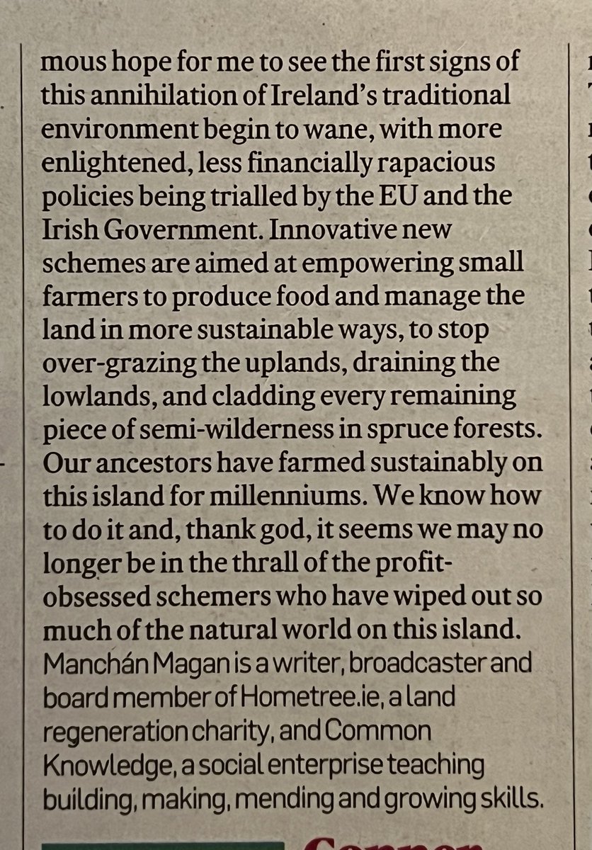 “It’s a matter of enormous hope to see first signs of this annihilation of Ireland’s traditional environment begin to wane” Strong stuff from ⁦@ManchanMagan⁩ in the ⁦@IrishTimesMag⁩ today.