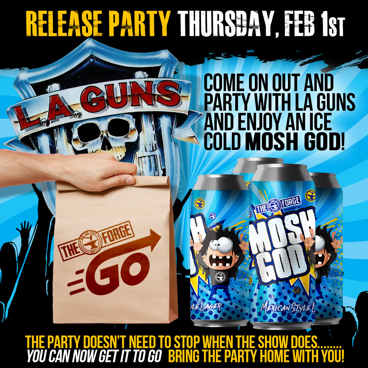 🍻Ready to meet the Master Of Mosh? The official release party for The Forge's own brew that was created by <a href="/BlackHorizonBrw/">BlackHorizonBrw</a> is almost here! 
Right now you can also get two tix for the price of one!! That means an extra fist for gripping a frosty MOSH GOD!!!🤘

#PartyResponsibly
