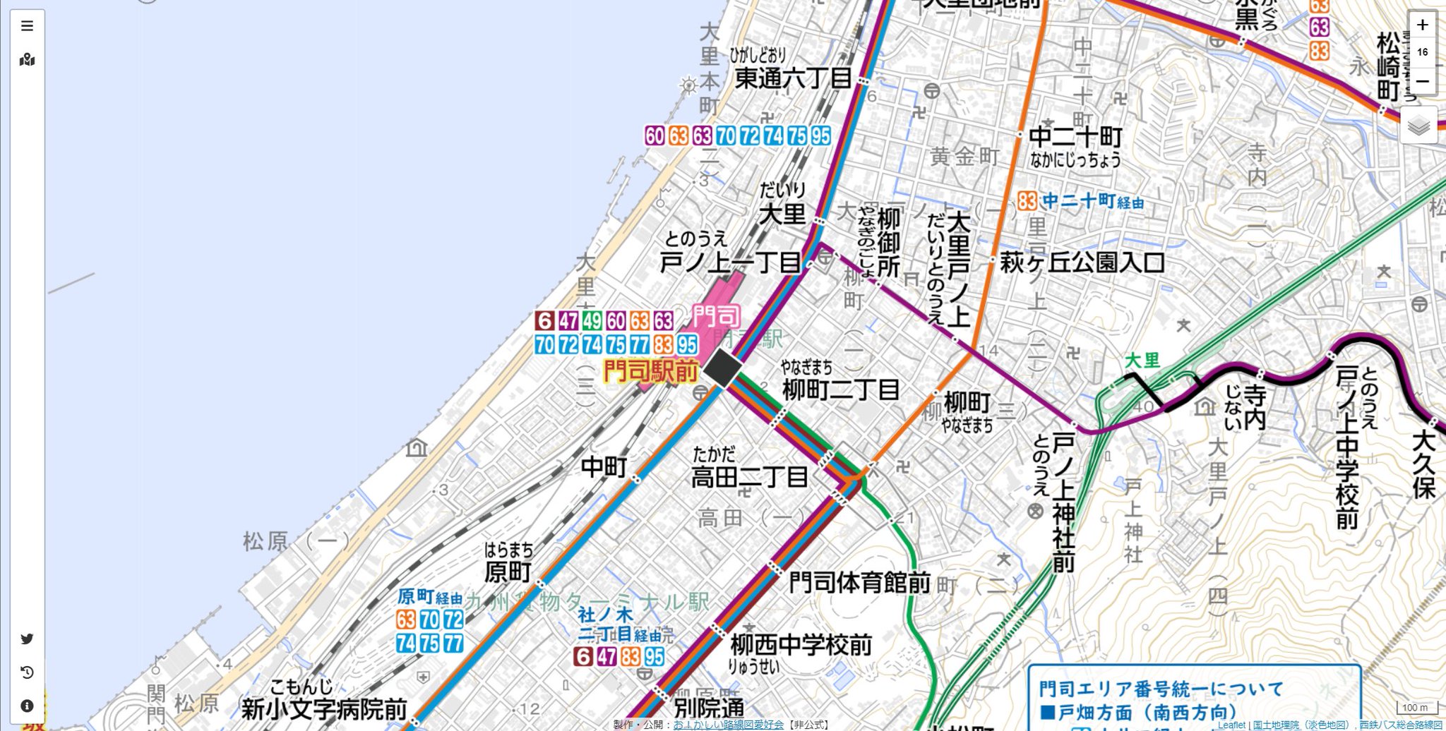 小絵馬図聚 kyuc397-Kokura Map 小倉市街及付近平面図 大正十四年 | 絵葉書