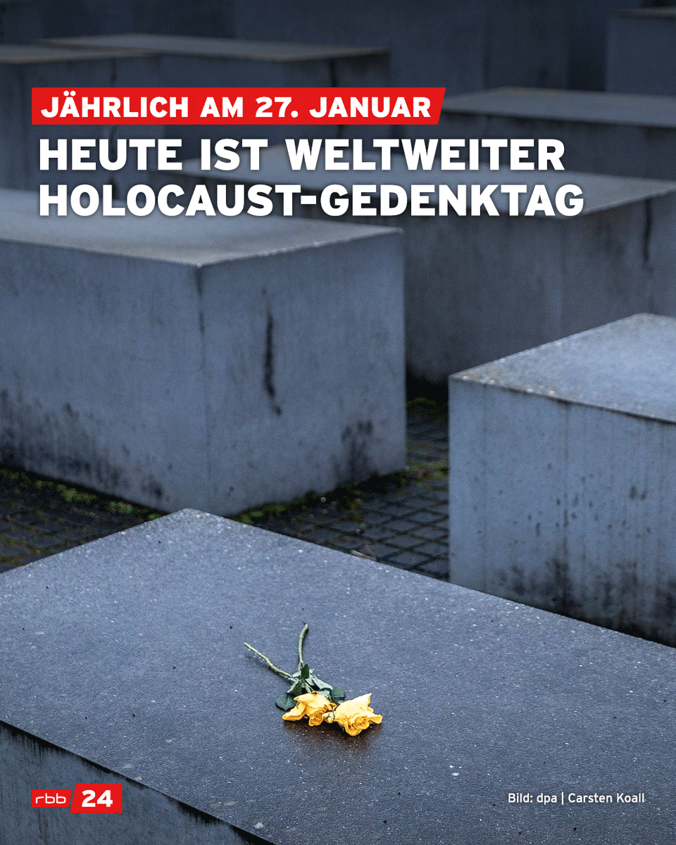 rbb24's tweet photo. Alljährlich am 27. Januar wird weltweit der Opfer der Nationalsozialisten gedacht. Gerade in diesem Jahr gibt es besonders viele Veranstaltungen in #Berlin und #Brandenburg. #holocaustgedenktag #WeRemember  https://t.co/sg6SRvs6zV https://t.co/myGo33OY1F