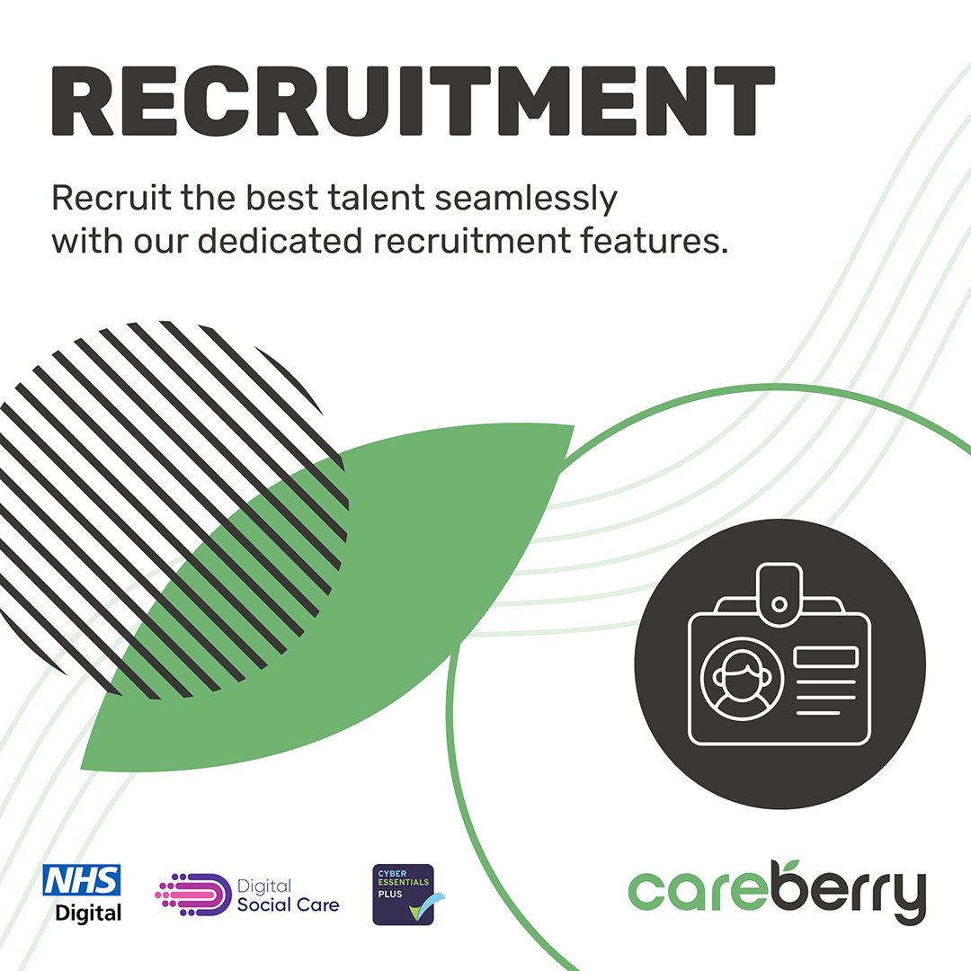 Effortless Recruitment Recruit the best talent seamlessly with Careberry's dedicated recruitment features. 🚀 Build your dream team efficiently. Visit careberry.com #EffortlessRecruitment #CareHomeTalent