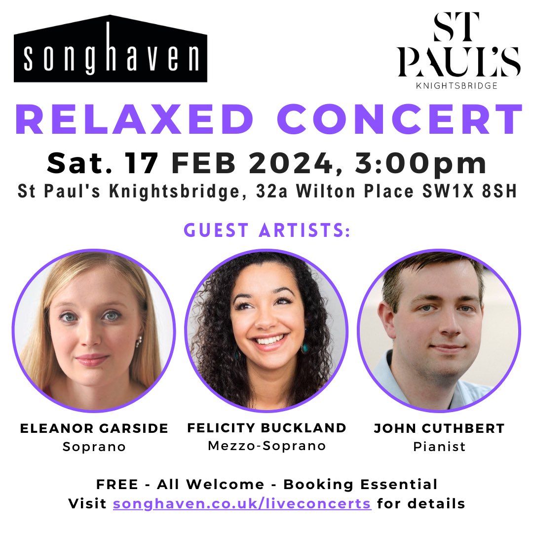 17 FEB = our 1st concert with @StPKbridge in 2024. Professional music in a #relaxed #dementiafriendly & joyous atmosphere, plus refreshments! FREE - booking essential via: tinyurl.com/57drct3d Why not invite an older friend, neighbour or family member for a special outing? 🎶