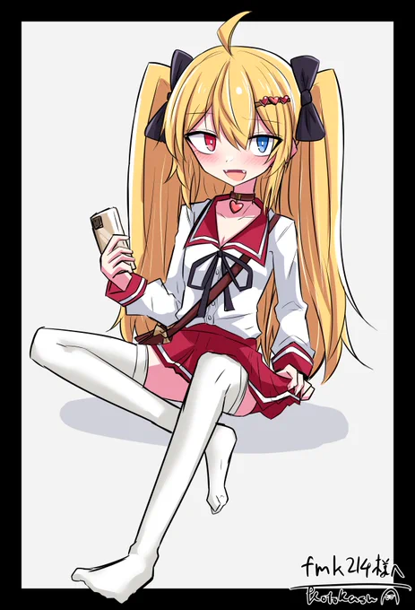 うちの子(男の娘)skebご依頼ありがとうございました。描いても描いても残りが増えてくので今は最大で2日ぐらいは納品に時間かかります。ご了承ください 