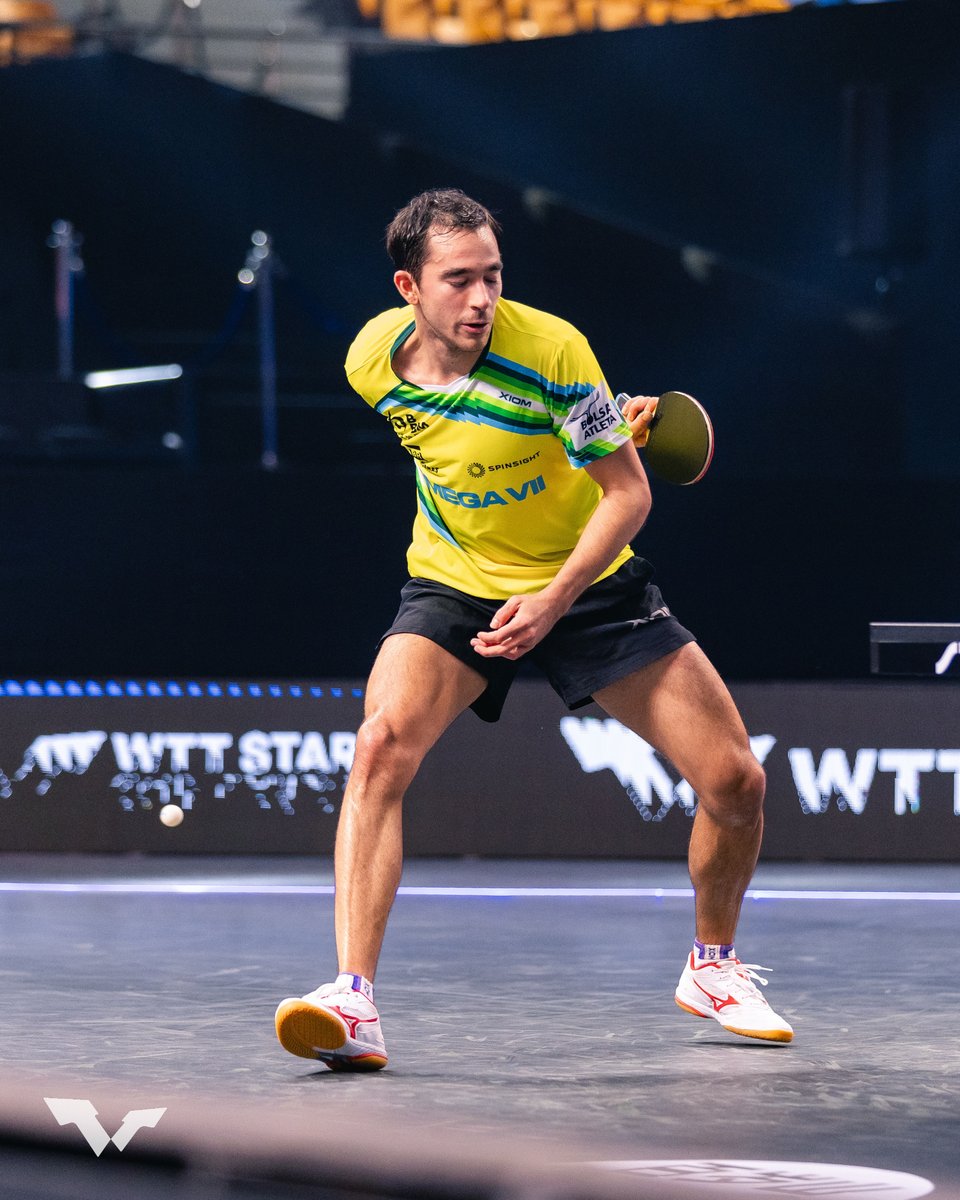 ⏰Horário definido! A semifinal entre Hugo🇧🇷 e Dimitrij Ovtcharov🇩🇪 será às 6h30 na manhã deste domingo, com transmissão do Star+ A final do WTT Star Contender Goa🇮🇳 também será disputada na manhã deste domingo! #TimeCalderano Fotos: @WTTGlobal