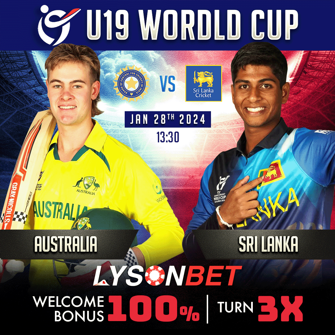 lysonbet's tweet photo. 🏏 𝑼𝟏𝟗 𝑾𝒐𝒓𝒅𝒍𝒅 𝒄𝒖𝒑
◦ Australia 🆚 Sri LAnka
◦ 13:30

#lyson #lysonbet #CricketReels #Cricket #U19WorldCup #ICC #RavindraJadeja #IshanKishan #MohammedSiraj #KuldeepYadav #RuturajGaikwad #DeepakChahar https://t.co/CBMeDBFzpf