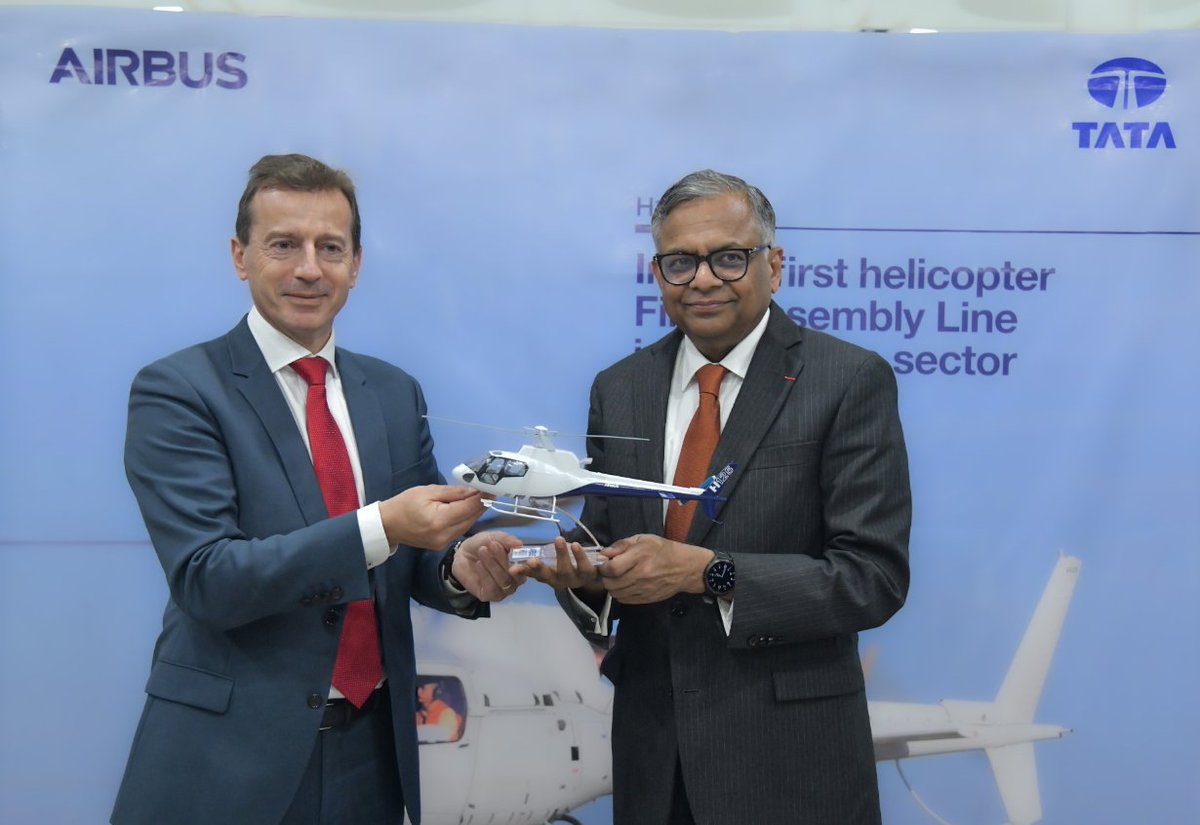 Airbus, TATA likely to set up H125 Helicopter assembly line in Gujarat; Pact inked during Macron’s visit