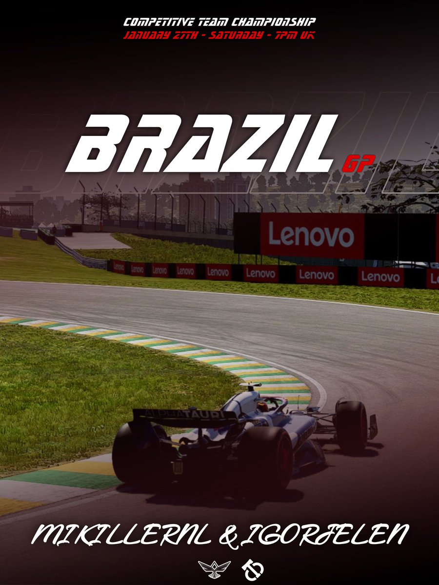 🔶 RACE DAY 🔶

<a href="/CTChampionship/">Competitive Team Championship</a> 
Round 6
Brazil

Good luck Today <a href="/mikillernl/">QRT_Mikillernl</a> - @CPI_Igorjelen 💪

#ForTheGlory