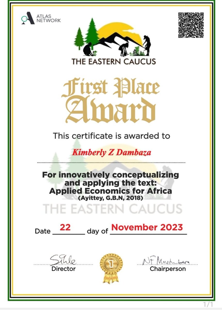ManicaTeca's tweet photo. In honour of #georgeAyittey through the support of @AtlasNetwork  implemented the #DEFAY project meant to stimulate a new, exciting crop of liberal thinkers  that apply core principles of individual liberty to current issues impacting the peace, prosperity of their nation #Congratulations to the winners