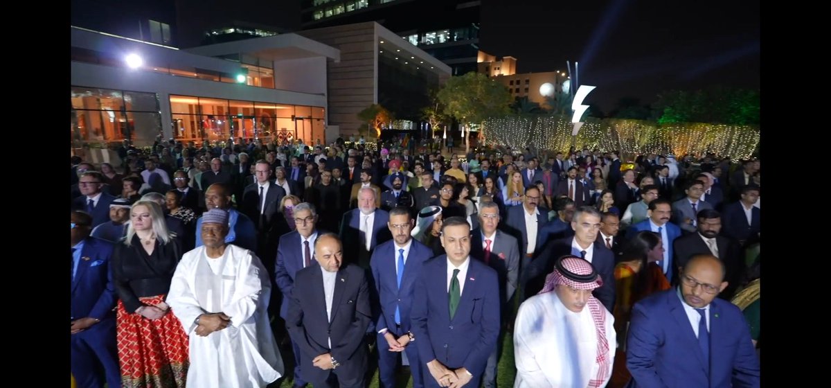 IndembAbuDhabi's tweet photo. Amb @sunjaysudhir hosted India's 75th #RepublicDay reception in Abu Dhabi. HE Shk Nahyan bin Mabarak Al Nahyan @uaetolerance graced the ocassion as the Chief Guest as diplomatic crops, friends of India &amp; the vibrant Indian diaspora joined in the celebration of India. @MEAIndia https://t.co/vzEDMTO2LA