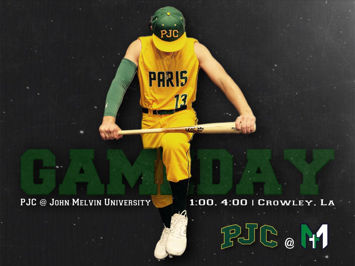 Get Up.. It’s GAMEDAY! 

🆚 - <a href="/Millersbsball/">#11 John Melvin University Baseball</a> 
⏰ - 1:00 (DH)
📍 - Crowley, LA
🏟️ - Miller Stadium
⛅️ - 62°
🌬️ - NW 12 mph
📱 - web.gc.com/teams/OOqiBNtM…

#PJCbaseball #BuiltDifferent #GoTime