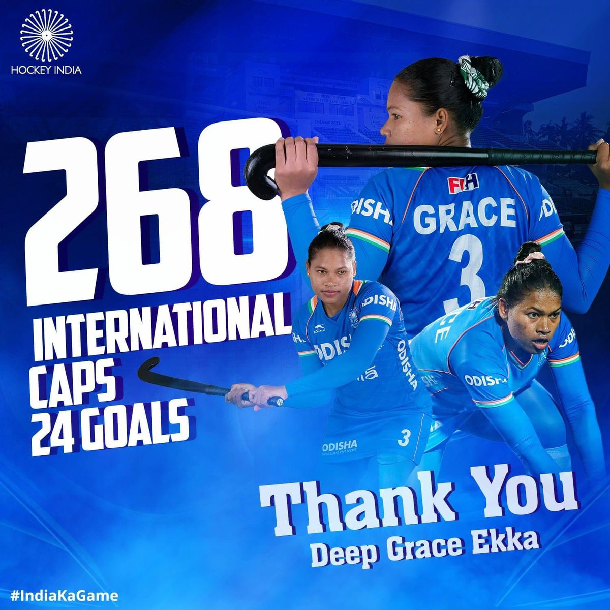 She will be missed as as player and as a person. She had always a smile on her face and her ❤️ on the right place. @grace_ekka wish the best in your future🙏🏻