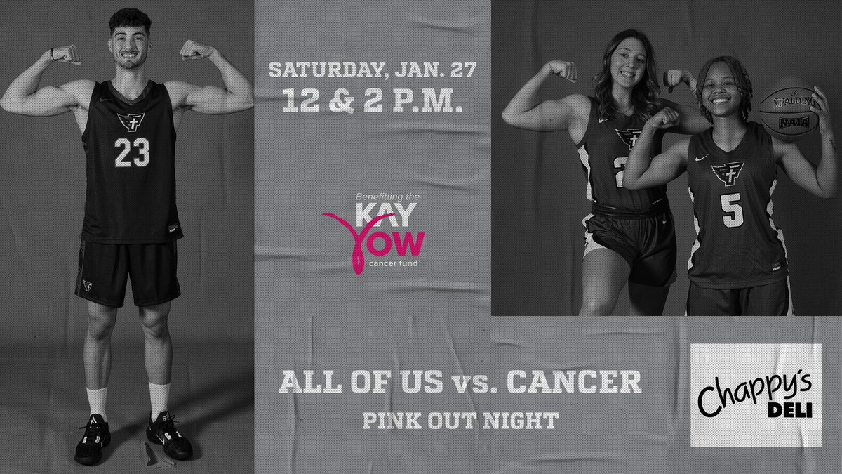 Today, we flex together. 

Free admission. Donations to Kay Yow Cancer fund are encouraged and will be accepted at the door.

SSAC Basketball 
Faulkner vs. Mobile 
Women's Game - 12 p.m. 
Men's Game - 2 p.m.
