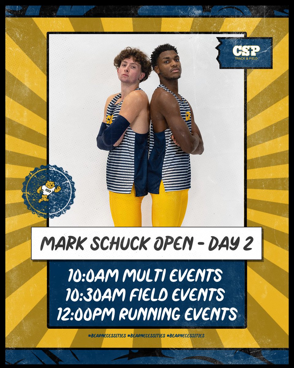 The Golden Bears are back at it for Day 2 of the Mark Schuck Open this morning. Visit cspbears.com for more info!
