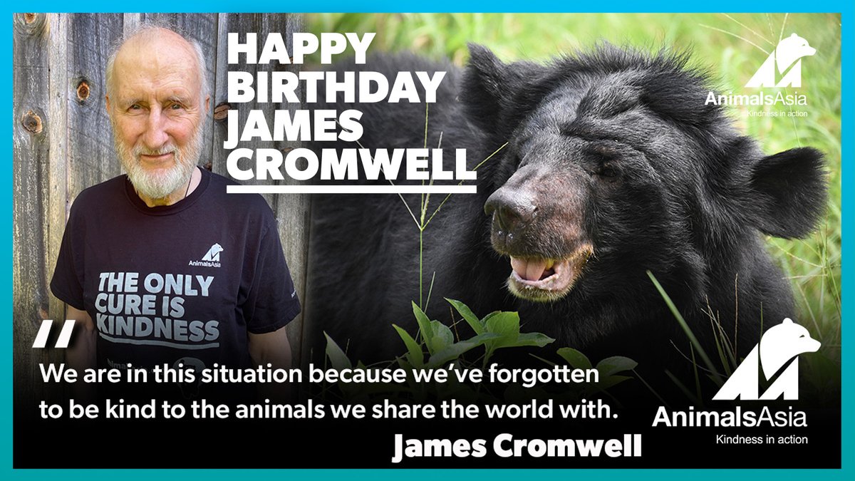 🌟 Happy Birthday, James Cromwell! 🎉🎂 Your voice for neglected moon bears  and unwavering support through ups, downs, and 101 bear rescues is truly  extraordinary. Thank you for being a hero to, image size:1200x675