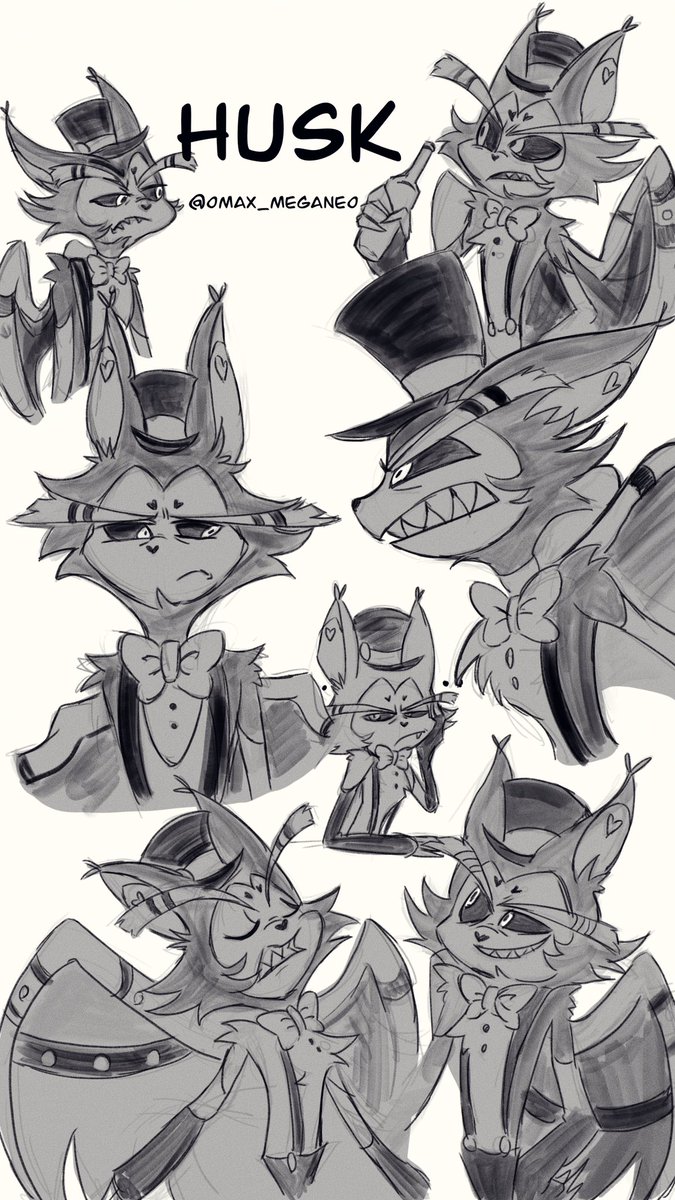 Angel Dust &amp; Husk sketch
#HazbinHotelFanart 