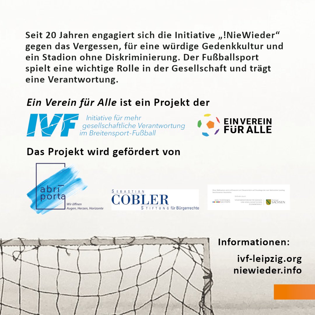 !Nie wieder! 20. Erinnerungstag im deutschen Fußball.

Am 27.01.1945 wurde das Konzentrationslager Auschwitz-Birkenau befreit.
Die Fußballfamilie greift dieses Ereignis seit 19 Jahren auf. Jedes Jahr gedenkt sie den verfolgten, deportierten und ermordeten Menschen.
# niewieder