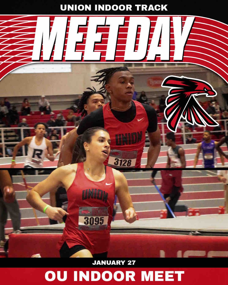 Witness the speed & heart of our #UnionTrack athletes as they compete at the OU Indoor Track meet today! Mosier Indoor Track and Field Stadium starting at 12:00pm.