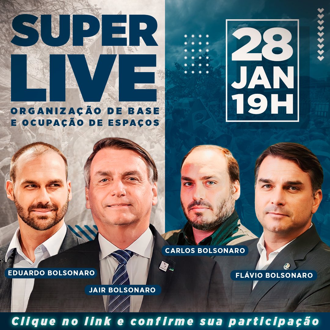 Bolsonaro dará aula de popularidade a Painho, presidente que tem 60 milhões mas desiste de fazer live por absoluta falta de público. Seis mil costumavam assistir as mentiras do nove dedos. Será divertido comparar com o número de views do nosso PR e filhos, amanhã. 🇧🇷😎👍