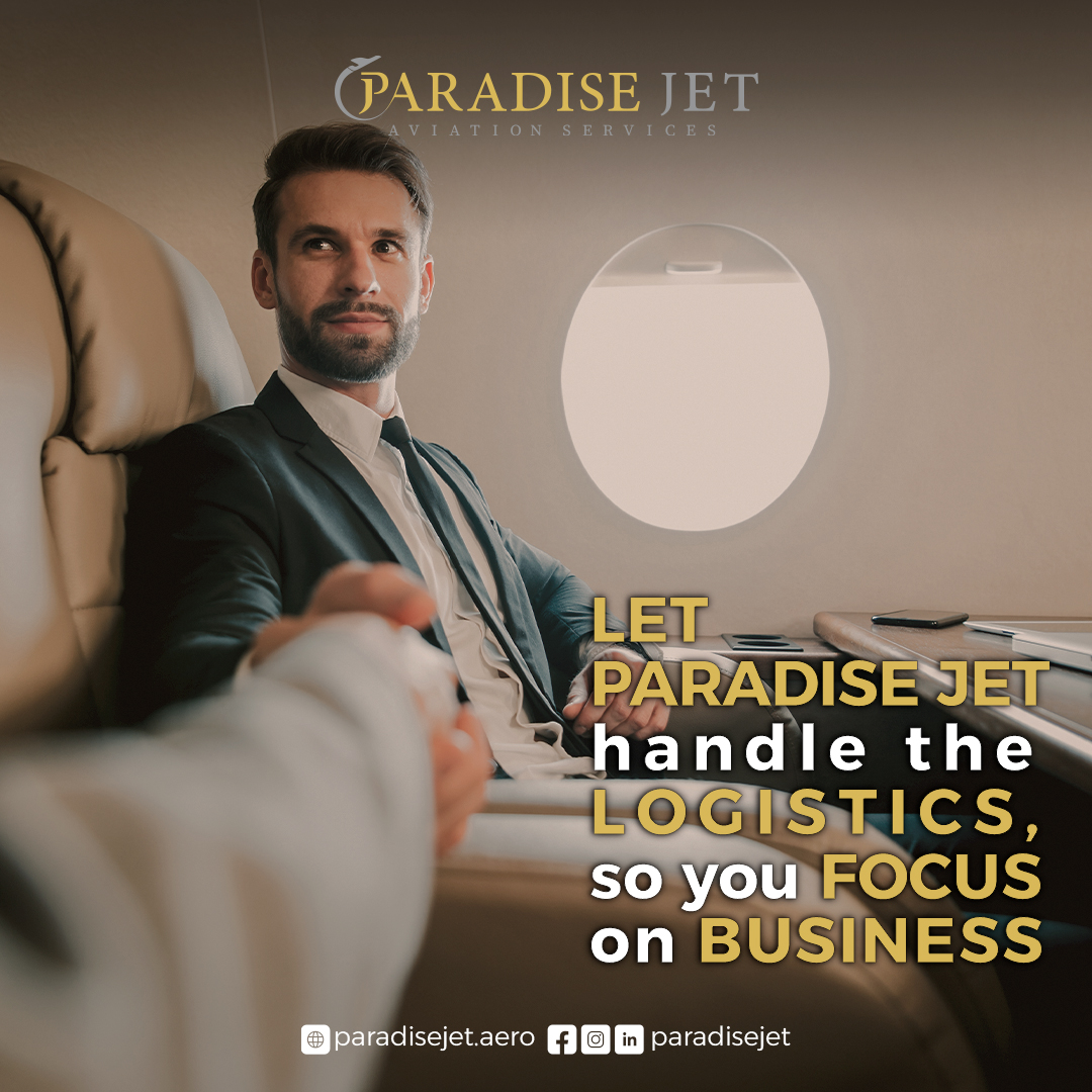 ParadiseJet's tweet photo. Turn your #flight into a #boardroom in the #sky. #Paradise_Jet creates the perfect #environment for collaboration and #strategic #planning to success of your #business.
#paradisejet #flightsupport #groundhandling #flightpermits #catering #jetfuel #charter #VIP #crew #overflight https://t.co/bdIp83KTms