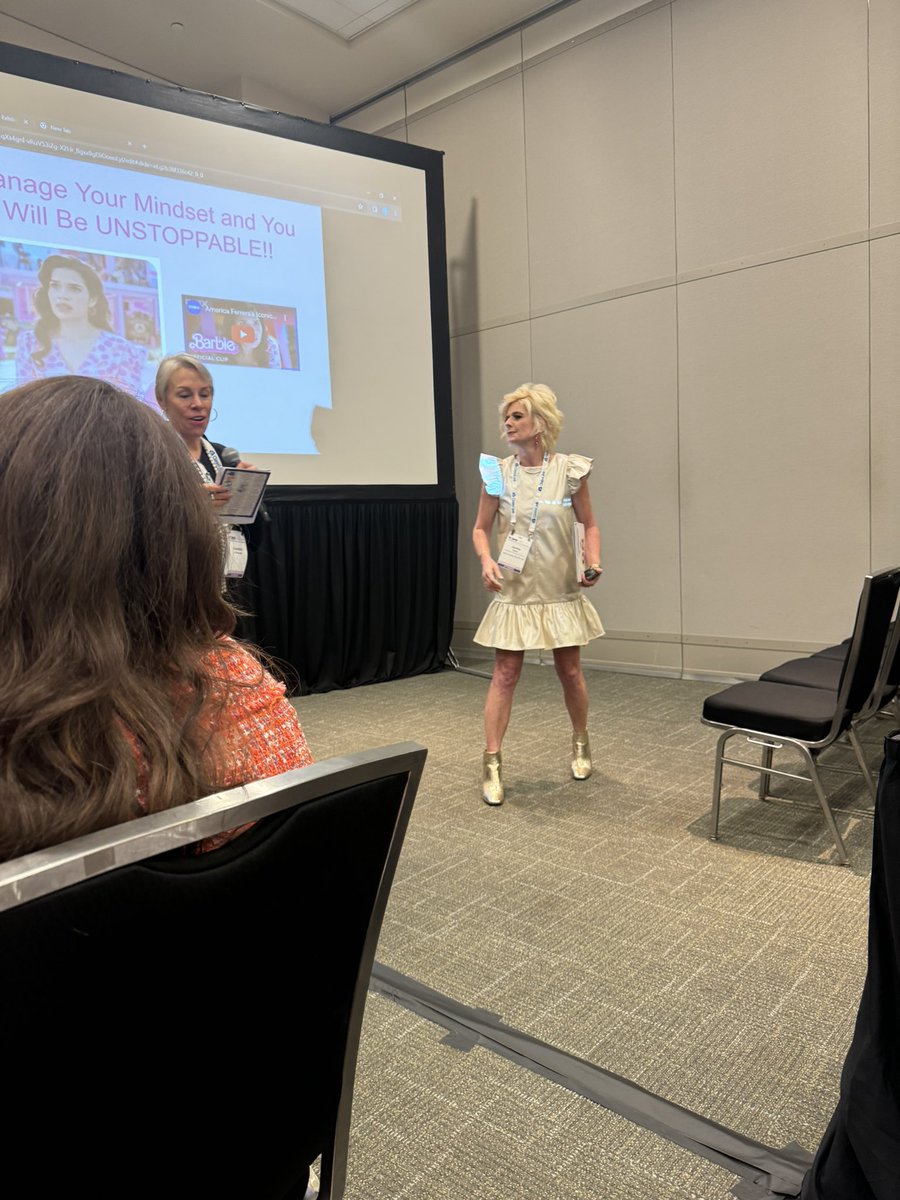 Jaime Miller presenting her inner Barbie at Texas Council of Women School Executives! @EctorCountyISD @JaimeMi50367314
