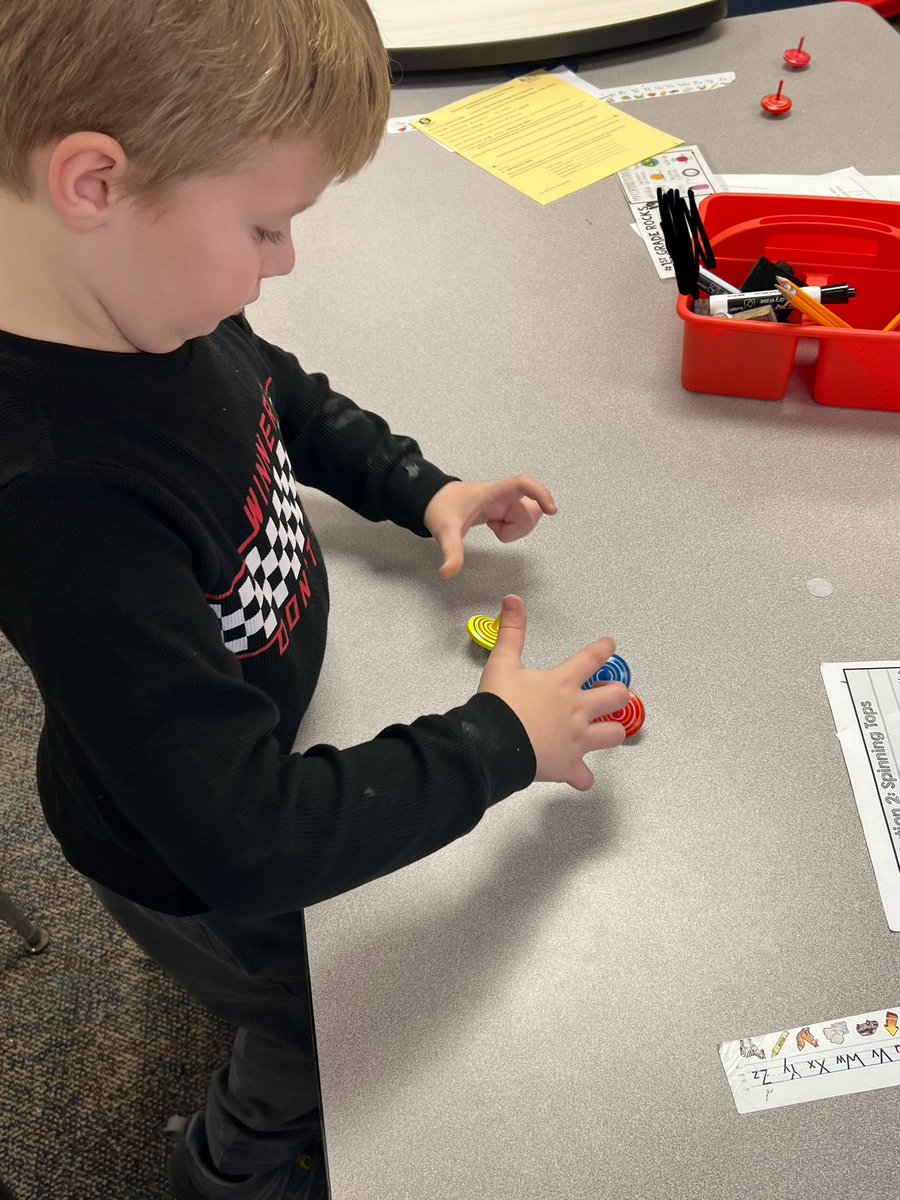Miss__Lebo's tweet photo. This week, we learned about forces and motion. We rotated through science centers &amp; explored how different toys move &amp; what causes them to move at different speeds. Students explored with ramps (pool noodles) &amp; marbles, race cars, hula hoops, &amp; spinning tops! https://t.co/RYR5AevBvf