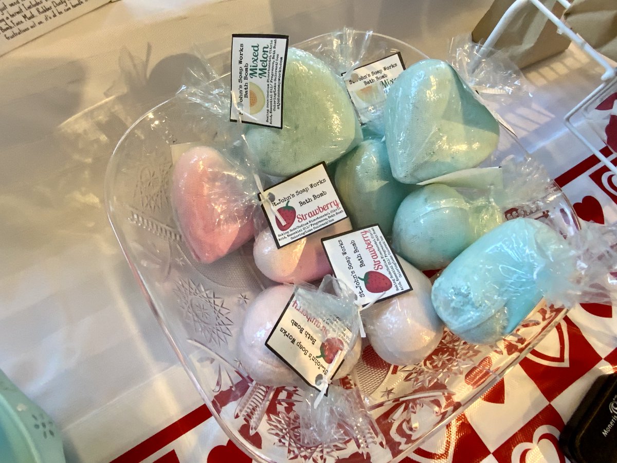 We have makeup, skincare and beard care products, and bath items today until 4pm.  #sjfmnl #sjfm #bathitems #bathbombs #makeup #skincare #beardcare #stjohns